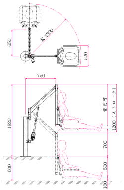 スイングアップリフト図面