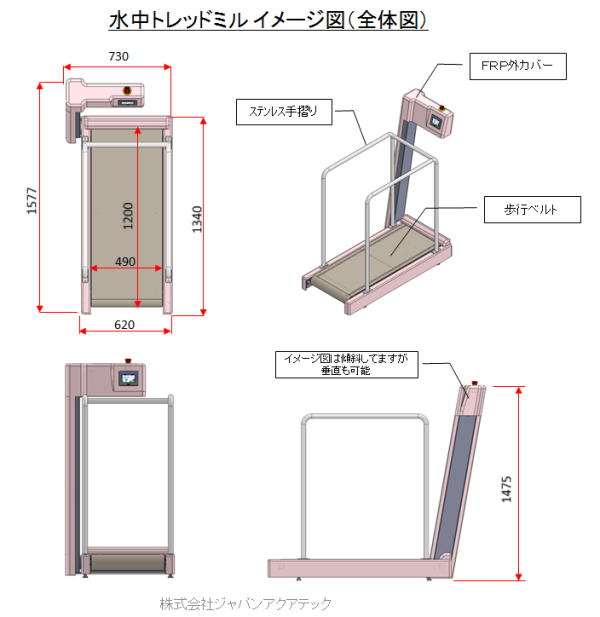 水中トレッドミルイメージ全体図